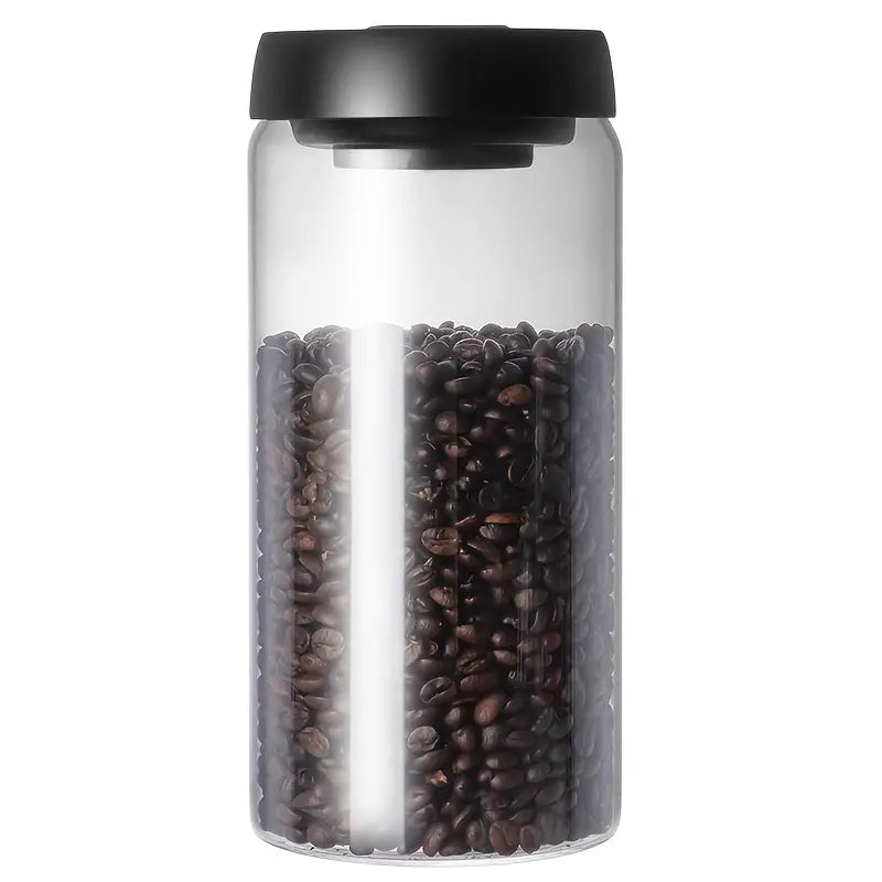 Coffee Storage Vacuum-Pumped Glass Airtight Jar for Long-Lasting Freshness