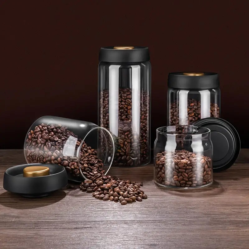 Coffee Storage Vacuum-Pumped Glass Airtight Jar for Long-Lasting Freshness