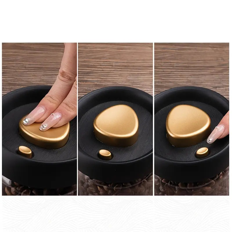 Coffee Storage Vacuum-Pumped Glass Airtight Jar for Long-Lasting Freshness