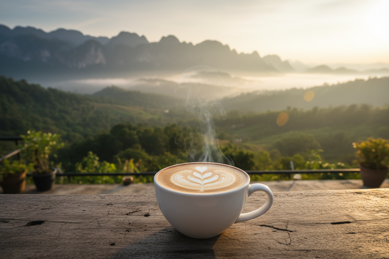 With landscape scenery