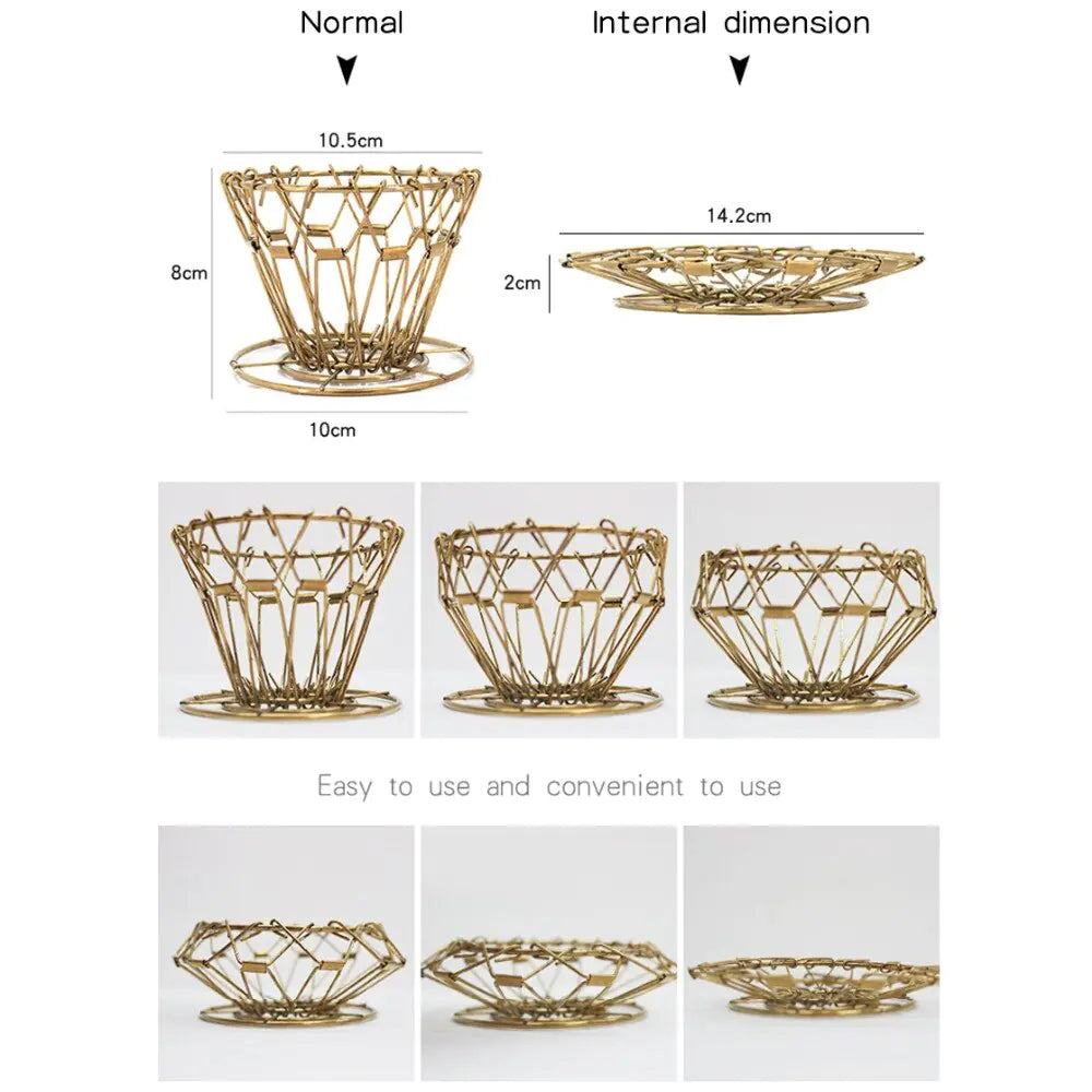 Foldable Coffee Filter Paper Holder for Pour-Over Brewing